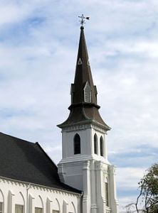 The Church steeple in 2013